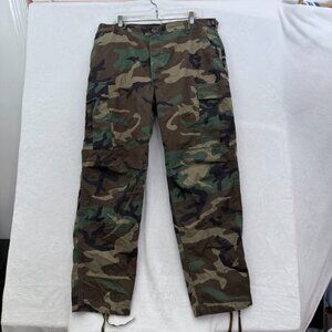 US Army Cargo Pants Men L 36x31 BDU Woodland Camo Combat Military Hiking